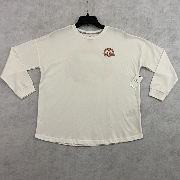 Volcom Werkin Doubles T Shirt Girls Size M Star White Long Sleeve Tee NEW - Picture 3 of 9